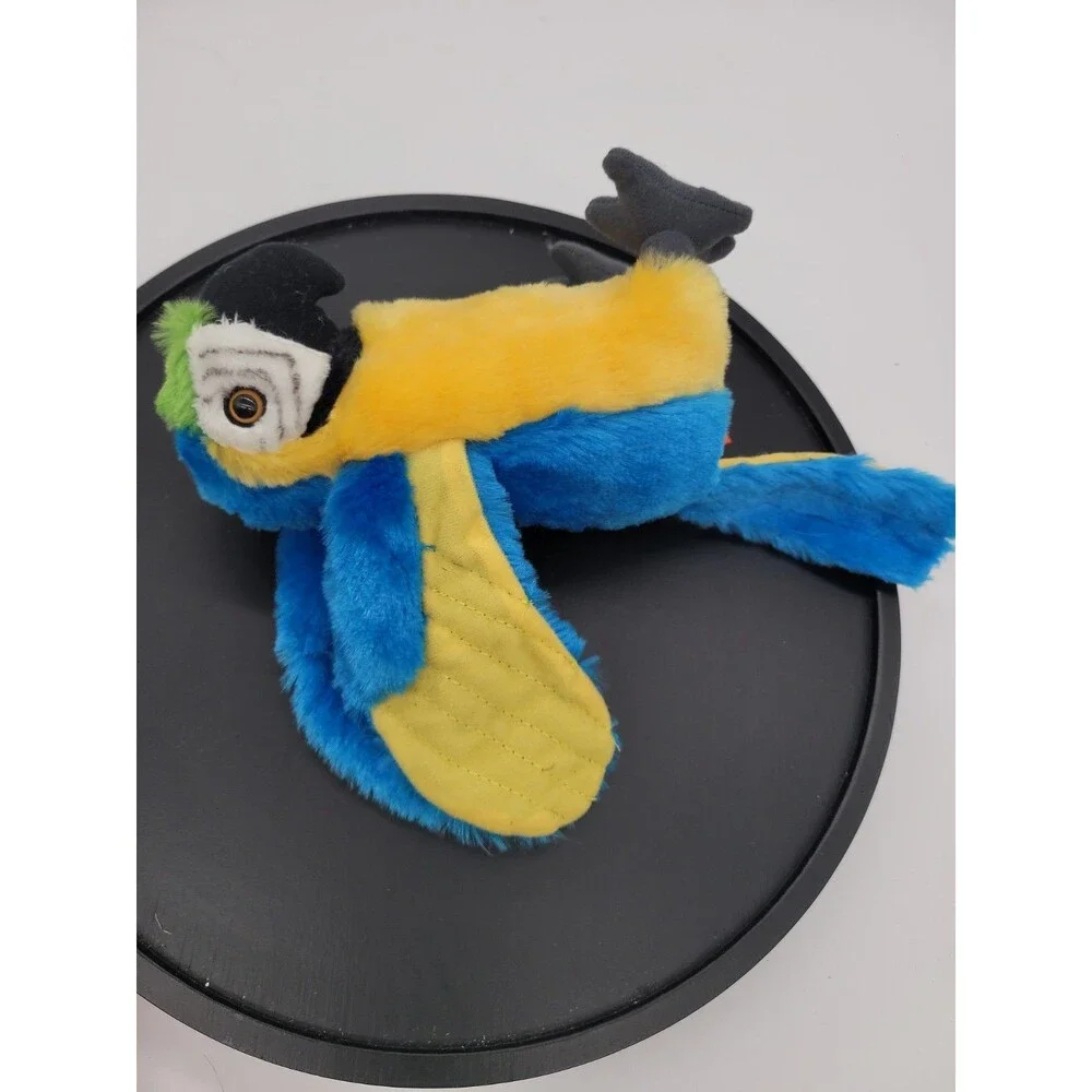 Wild Republic Parrot Macaw Plush Stuffed Animal Bird Blue Green Yellow 8
